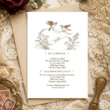 Vintage Botanical Elegance Details Enclosure Card