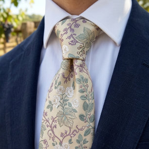 Vintage Botanical Elegance Neck Tie