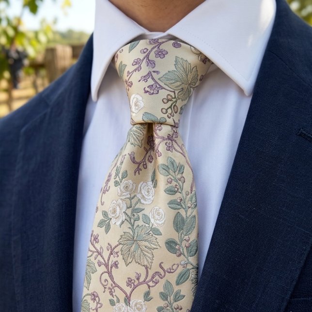 Vintage Botanical Elegance Neck Tie (Creator Uploaded)