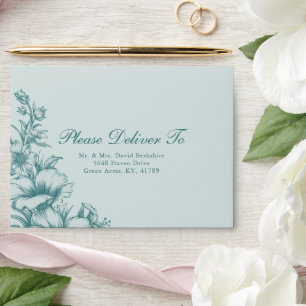 Vintage Botanical Elegance Wedding Stationary Envelope