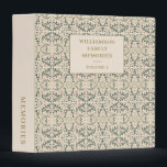 Vintage Botanical Family Memories Keepsake Album  3 Ring Binder<br><div class="desc">This family photo binder features an all-over vintage botanical tile pattern in soft cream, sage green, blush, and ochre, with a framed label on the front for a personalized family name and volume number. The warm, muted palette and intricate repeating floral design give it the feel of a cherished heirloom....</div>