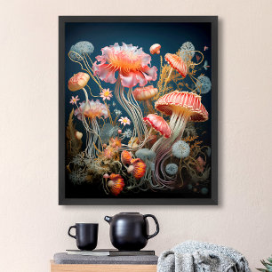 Vintage botanical flora illustration retro antique poster
