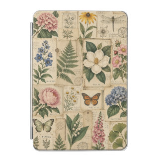 Vintage Botanical Floral Butterfly iPad Mini Cover