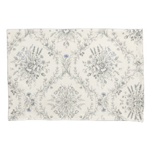 Vintage Botanical Floral Garden Pattern Pillow Case