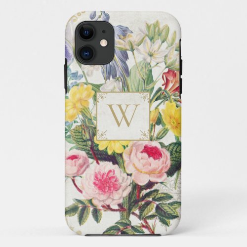 Vintage Botanical Floral iPhone  iPad case