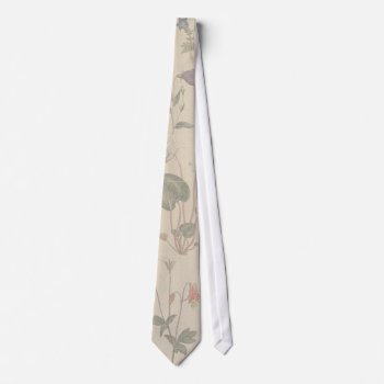 Vintage Botanical Floral Linen Tie by farmer77 at Zazzle