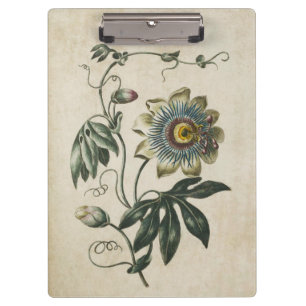 Vintage Botanical Floral Passion Flower Clipboard