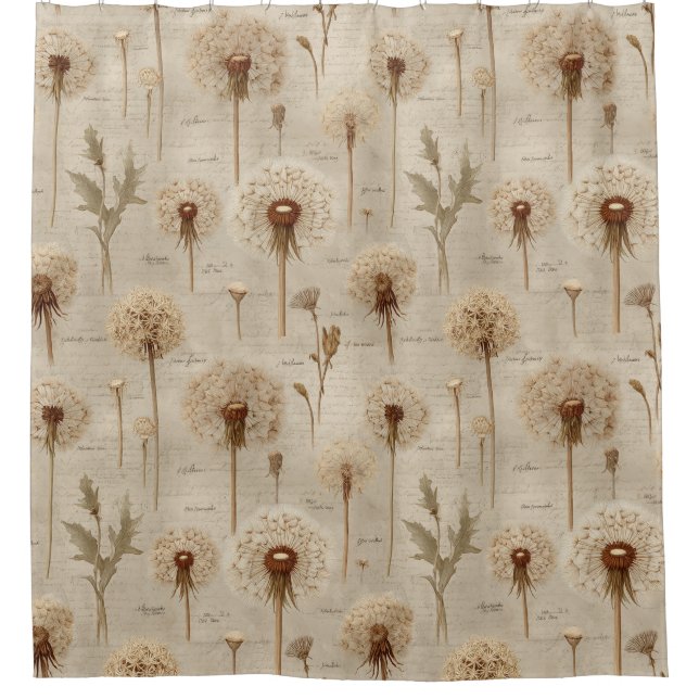 Vintage Botanical Floral Pattern (10) Shower Curtain (Front)