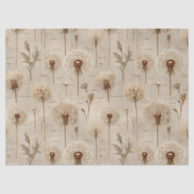 Vintage Botanical Floral Pattern (10) Tissue Paper (Front)