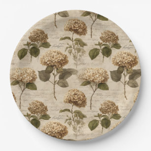Vintage Botanical Floral Pattern (1) Paper Plates