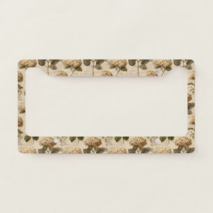 Vintage Botanical Floral Pattern (2) License Plate Frame