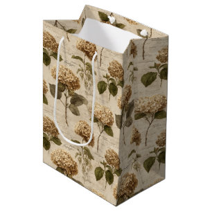 Vintage Botanical Floral Pattern (2) Medium Gift Bag