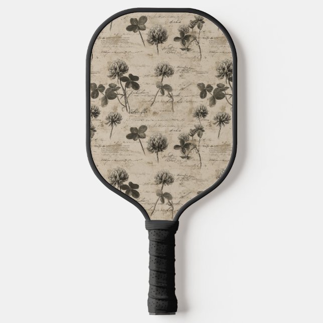 Vintage Botanical Floral Pattern (3) Pickleball Paddle (Front)
