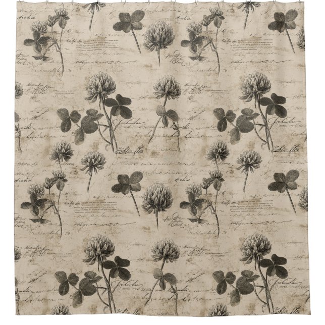 Vintage Botanical Floral Pattern (3) Shower Curtain (Front)
