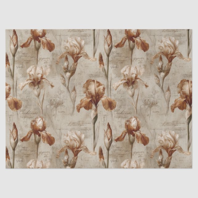 Vintage Botanical Floral Pattern (4) Tissue Paper (Front)