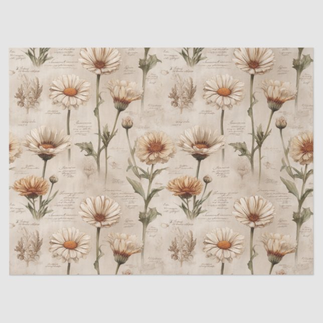 Vintage Botanical Floral Pattern (8) Tissue Paper (Front)