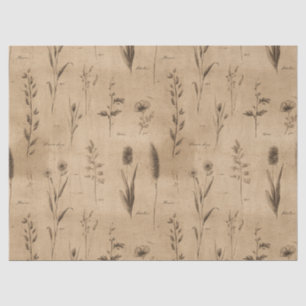 Vintage Botanical Floral Pattern (9) Tissue Paper