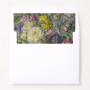 Vintage Botanical Floral Wedding Envelope Liner