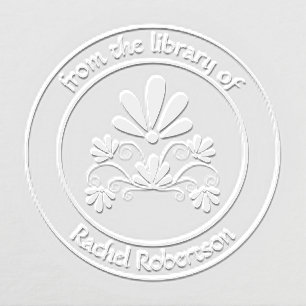 Vintage Botanical From The Library Custom Book Embosser