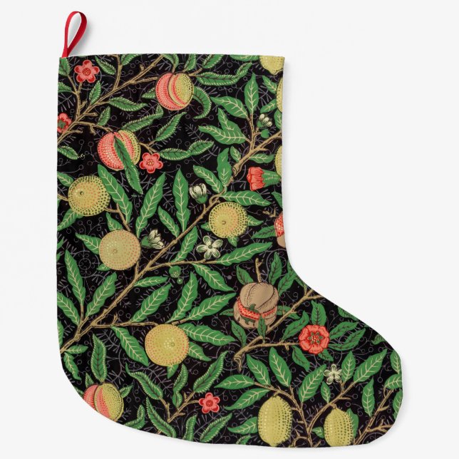 Vintage Botanical Fruit & Foliage – Large Christma Christmas Stocking (Front)