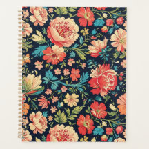 Vintage Botanical Garden Floral Pattern-Blue