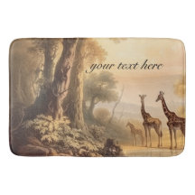 Vintage botanical giraffes, customizable 