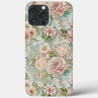 Vintage Botanical, Girly iPhone 13 Pro Max Case