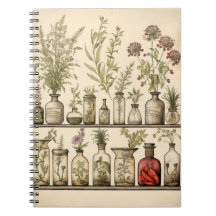 Vintage Botanical Herb Recipe Journal