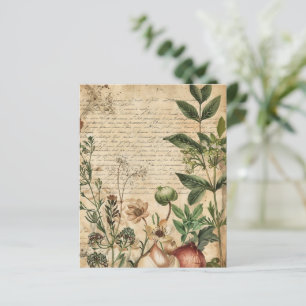 Vintage Botanical Herbal Scrapbook Paper
