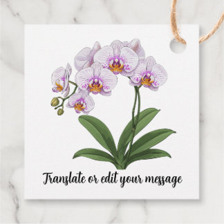 Vintage Botanical Hibiscus Flower edit Favor Tags