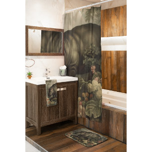 Vintage Botanical Hippo  Bath Towel Set