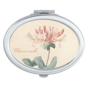 Vintage Botanical Honeysuckle Personalized Mirror