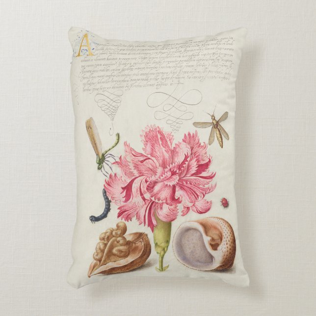 Vintage Botanical Illustration Accent Pillow (Front(Vertical))