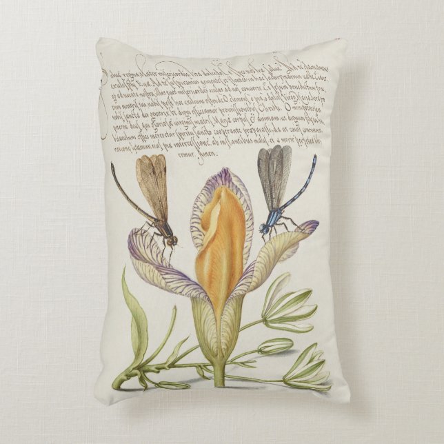 Vintage Botanical Illustration Accent Pillow (Front(Vertical))