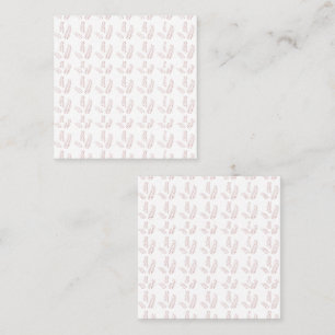 Vintage Botanical Illustration –Elegant Floral Art Square Business Card