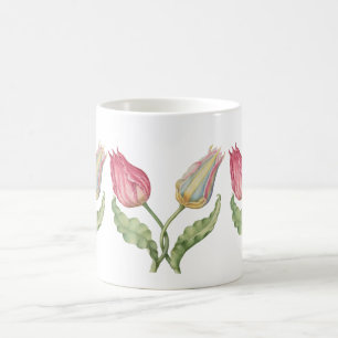 Vintage botanical  illustration flower Tulip Coffee Mug