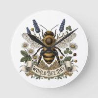 Vintage Botanical Illustration for World Bee Day w