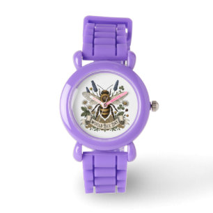 Vintage Botanical Illustration for World Bee Day w Watch