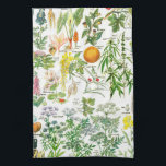 Vintage Botanical Illustrations Kitchen Towel<br><div class="desc">Botanical Illustrations - Larousse Plants. 
Please visit my store for more interesting design and more color choice => zazzle.com/colorfulworld*</div>