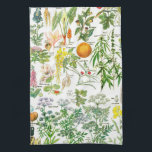 Vintage Botanical Illustrations Kitchen Towel<br><div class="desc">Botanical Illustrations - Larousse Plants. 
Please visit my store for more interesting design and more color choice => zazzle.com/colorfulworld*</div>