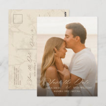 Vintage Botanical Ivory Wedding Save the Date