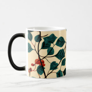 Vintage Botanical Leaf Pattern Mug Desig