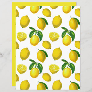 Vintage Botanical Lemon Print