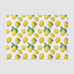 Vintage Botanical Lemon Print Tissue Paper