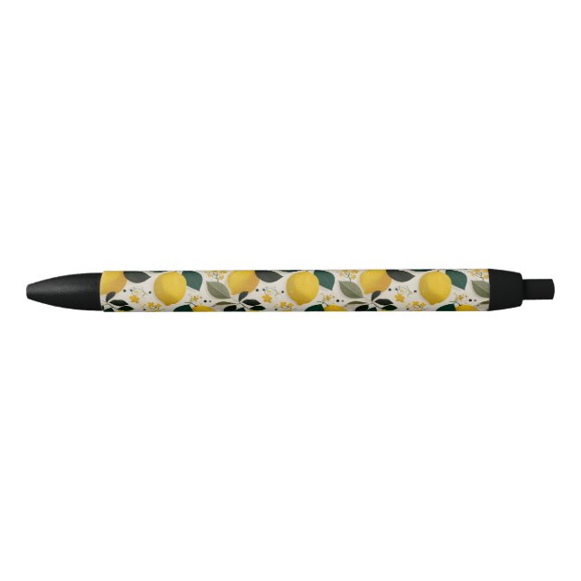 Vintage Botanical Lemon Seamless Pattern Pen (Front)