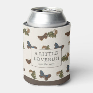 Vintage Botanical Lovebug Baby Shower Can Cooler