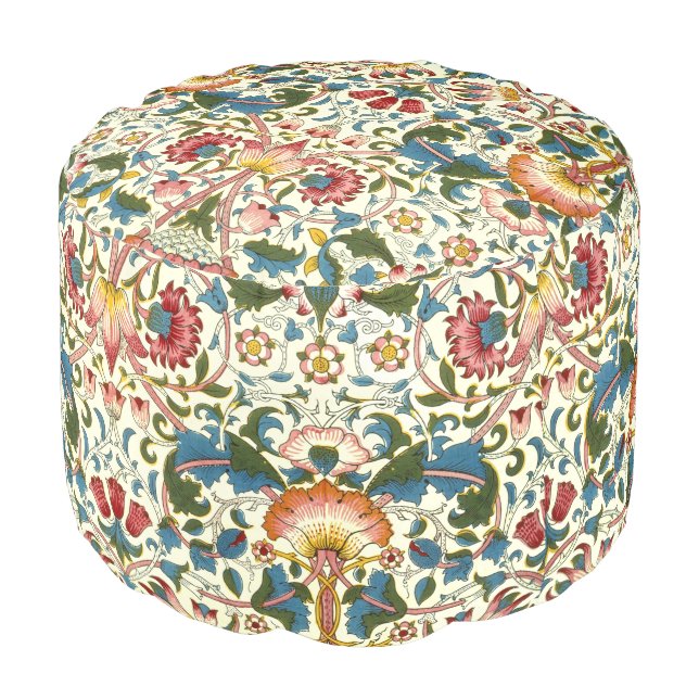 Vintage Botanical Morris Design Ottoman (Angled Front)