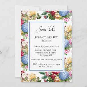 Vintage Botanical Mother's Day Brunch Invitation