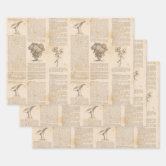 Vintage French Newspaper Wrapping Paper