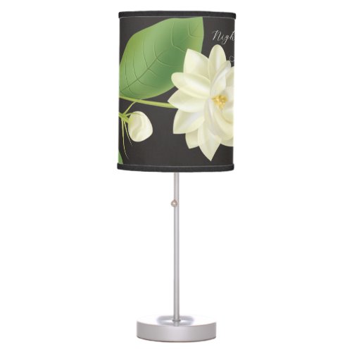 Vintage Botanical Night Blooming Jasmine  Table Lamp